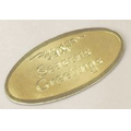 Gold Merry Christmas Oval Seal (3" Diameter)